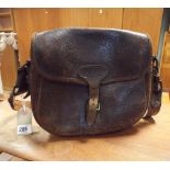 Old leather cartridge bag