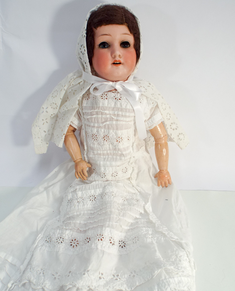 Heubach and Koppelsdorf German bisque head doll with composition body, head numbered 250.3.