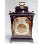 Mid 18th century striking bracket clock by Justin Vulliamy London with brass and silver dial in