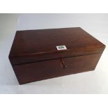 A 19th century Rosewood trinket box with lift out compartment