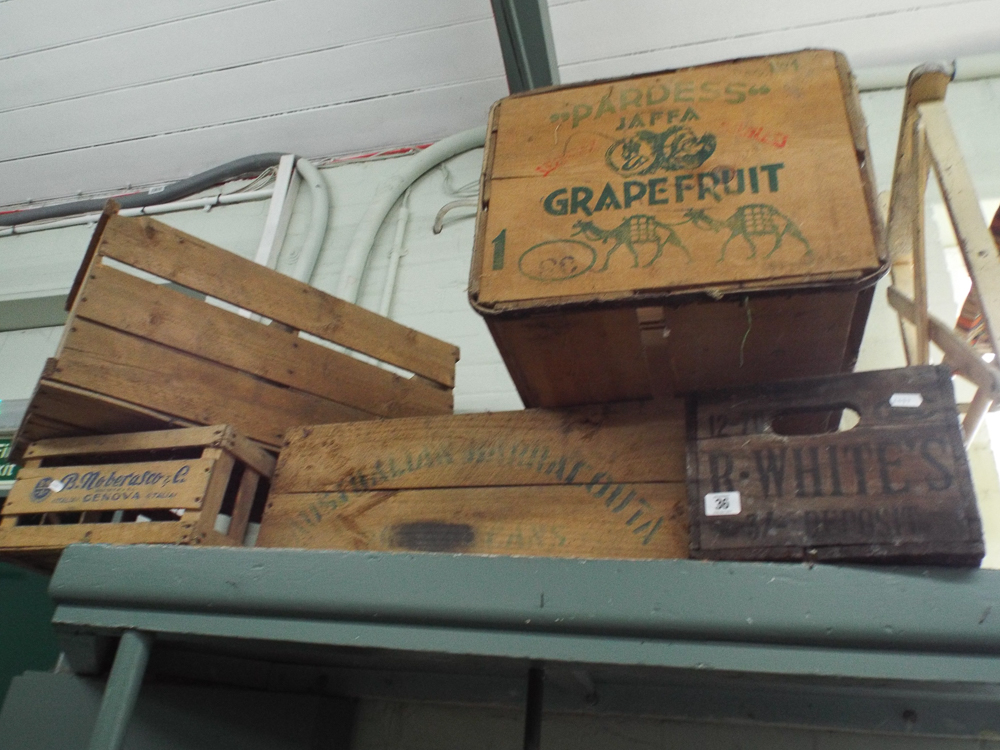 Wooden advertising crates