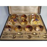 Royal Worcester boxed coffee set comprising six cups,