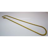 9ct yellow gold flattened S link necklace - gross weight 12.