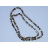 9ct yellow gold fancy knotted link chain necklace weighing 26.