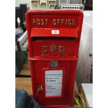 Reproduction wall hanging red painted post box