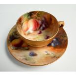 Royal Worcester cabinet cup and saucer,