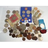 A small collection of coins to include proof set,