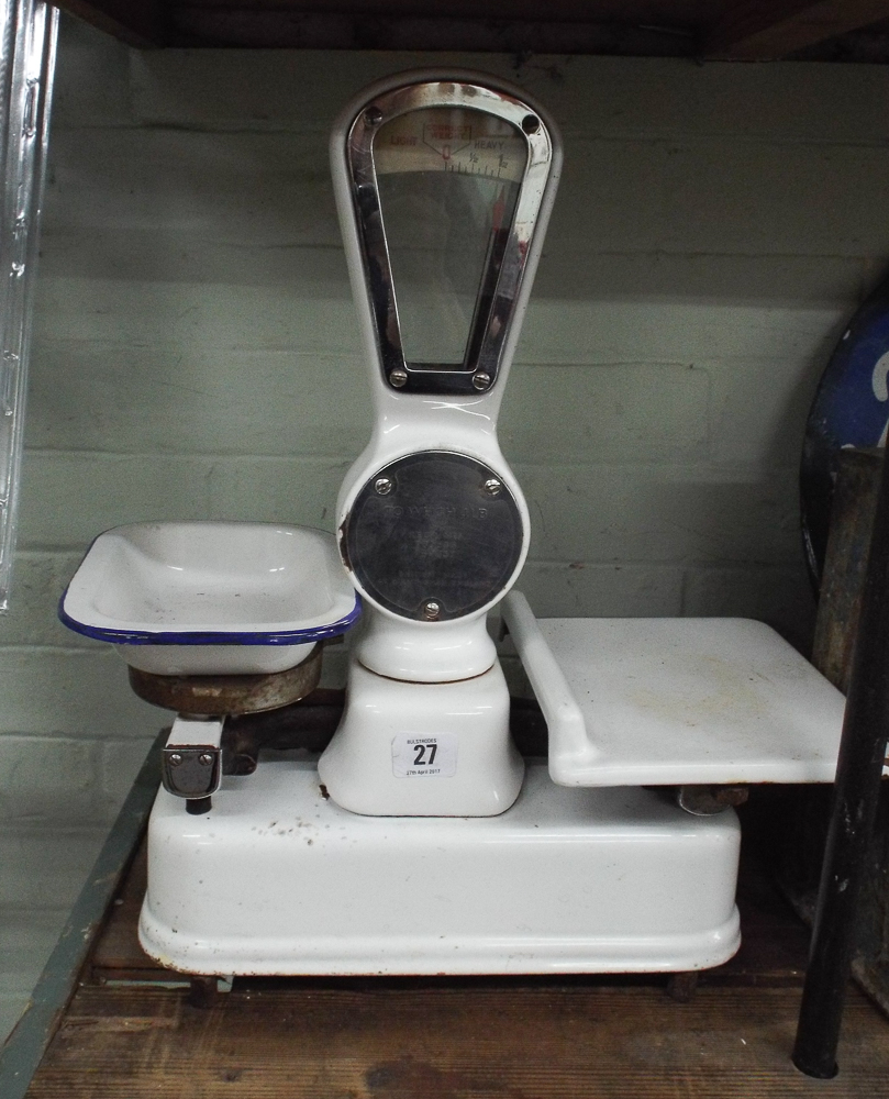 Set of old cast iron scales