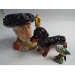 Royal Doulton character jug The Lord Mayor of London and a Beswick Dachshund and a Beswick Blue Tit