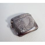 An Edwardian silver hallmarked vesta case