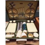 1950s part fitted Brexton picnic case