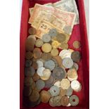 Collection of Foreign bank notes and coins