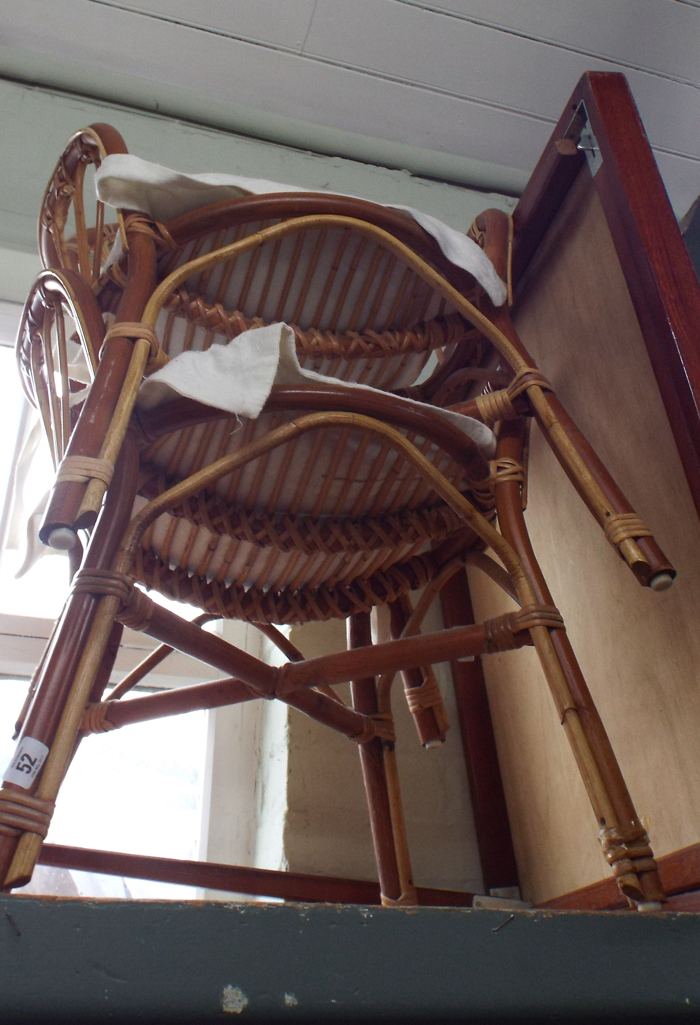 Two bamboo conservatory chairs