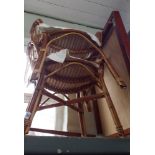 Two bamboo conservatory chairs