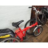 A fold up electric push bike,