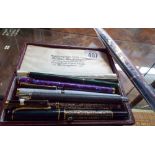 Collection of vintage fountain pens