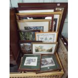 3 mirrors and a large quantity of pictures and prints