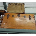 Large old wooden trunk and a slightly smaller trunk