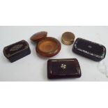 Collection of 5 Victorian snuffboxes,