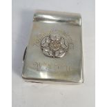 Of Suffragette interest, hallmarked silver ladies cigarette case/lipstick holder.