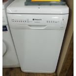 Hotpoint Aquarius narrow dishwasher in white case