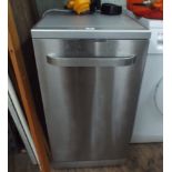 Narrow dishwasher in silver case