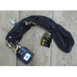 New 1100mm long heavy duty security chain with cover and heavy duty padlock