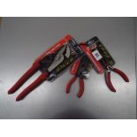 Set of water pump pliers and 2 mini pliers