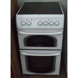 Hotpoint Experience 4 ceramic ring electric cooker with double oven