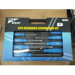 New 12-piece mechanic's screwdriver set