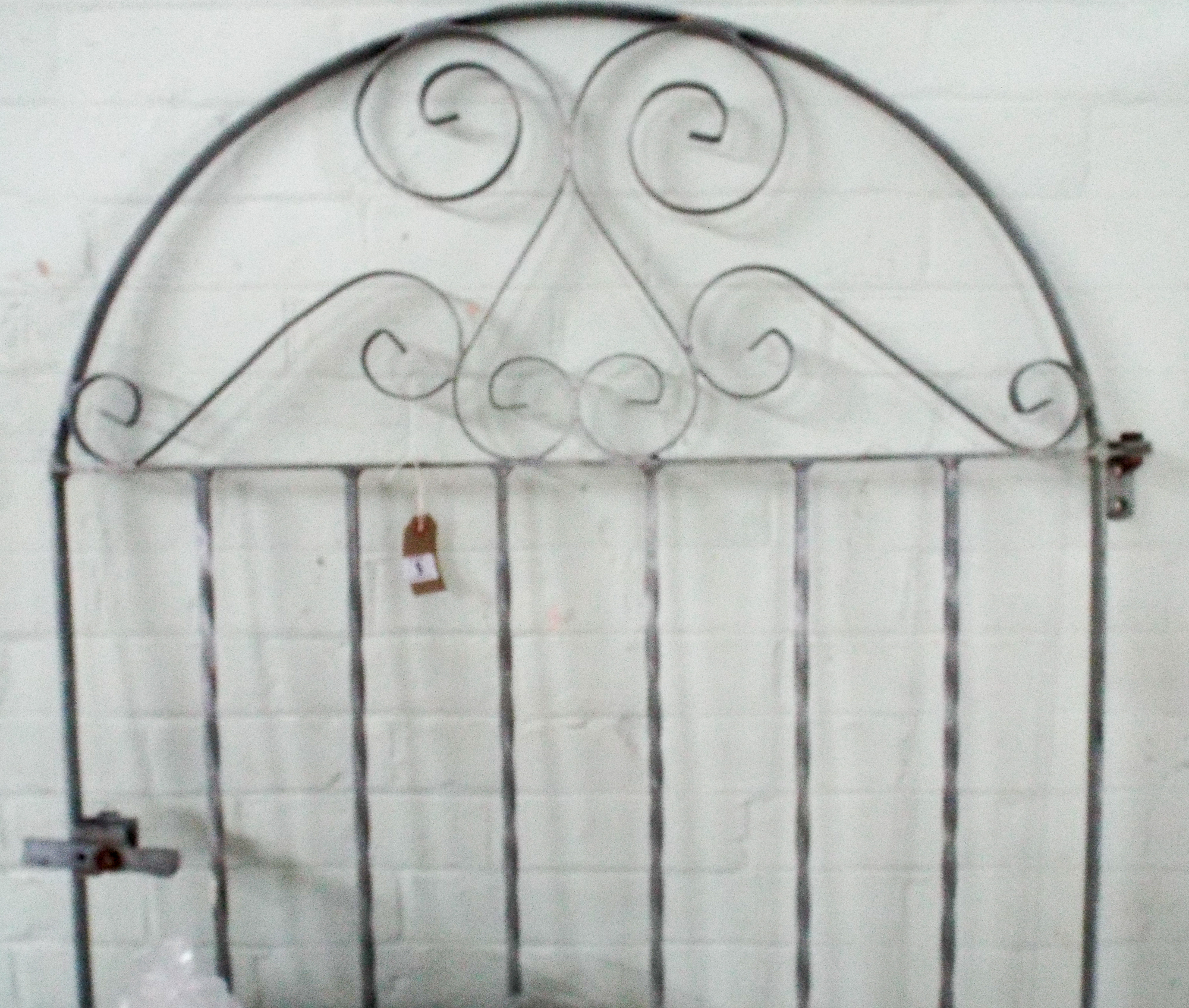 Metal garden side gate, 6' tall,