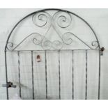 Metal garden side gate, 6' tall,