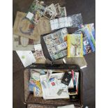 Old suitcase full of cigarette cards, tea cards in albums and loose, to include British birds,