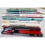 Twenty assorted books on guitars and singers,