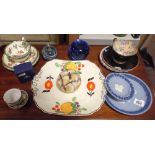 Assorted cups and saucers, Wedgwood and other plates,