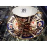 One crown Derby cabinet cup and saucer