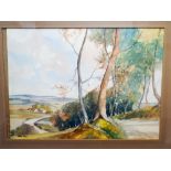 Pair of framed watercolours of country scenes signed Van Gill