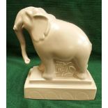 Poole Pottery studio model of a grey glazed elephant,