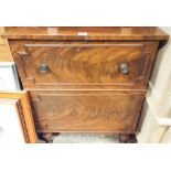 Georgian mahogany bow fronted commode with lift top,