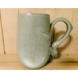 Poole Pottery tankard with dolphin shaped handle after Guy Sydenham (unfortunately damaged,