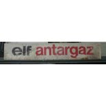 Vintage double sided metal sign reading 'Elf Antargaz',