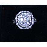 Large and impressive modern diamond cluster ring,