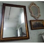 Large gilt framed mirror,