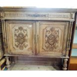 Top half only of a carved buffet cabinet