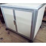 Cream and metal cabinet