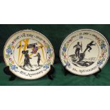 Poole Pottery 50th anniversary commemorative anniversary D-Day plate and a 50th anniversary