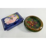 A small circular Moorcroft pin tray, impressed Moorcroft Made in England,