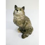 A Beswick grey seated cat numbered on base 1867