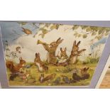 Margaret Tarrant print of rabbits and birds etc