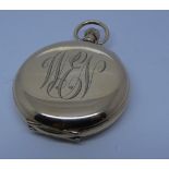 Victorian 9ct yellow gold full hunter pocket watch the white enamel dial signed Stayte with